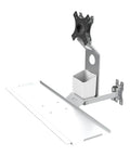 Sick Industrial Wall Mount Monitor And Keyboard Tray Heavy Duty Desk Organizer With Smart Cable Routing for workspace organization.