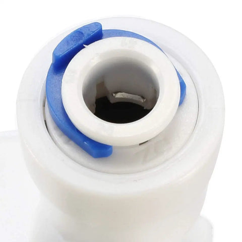 Close-up of Compact One Quarter Inch Quick Connect Hall Effect Water Flow Sensor Switch Flowmeter connector