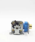 Front view of Beefy 115 Volt Water Inlet Valve Replacement 7601123 76 0112 3 for ice makers, showcasing metal and plastic components.
