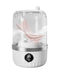Compact Portable Washing Machine For Travelers And Students slick laundry appliance for delicate fabrics in water, 88 degrees display.