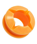 Close-up of orange bushing in Gear Shift Bushing Kit For Armada Pathfinder Frontier Titan Xterra Infiniti QX56 QX80 Nissan Suzuki Equator