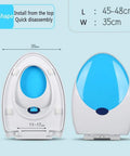 Two In One Toilet Seat With Cover Featuring Soft Close Slow Falling Lid And Quick Release Panel For Effortless Cleaning Plus Toddler Training Insert No Sweat Installation Smooth Bathroom Game Changer Fixtures, V shape, 45-48cm length, 35cm width, easy installation.