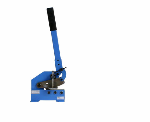 5 Inch Benchtop Manual Plate Shear Workhorse For Sheet Metal Rebar Carbon Steel And Round Stock Cuts Up To 7/16 Inch Rounds And 4-1/2 Inch Single Cut Built Tough Heavy Duty Hand Plate Cutter