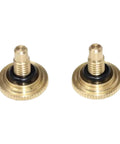 Two brass Road Warrior Grade Radiator Bleeder Bolts with O-rings for efficient high temp cooling overhauls.