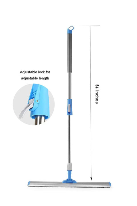 Heavy Duty 24 Inch Microfiber Flat Floor Mop With Adjustable Handle And 4 Washable Mop Cloths, Extendable Stainless Steel Pole, Clean Floors Like A Boss On Hardwood, Tile, And Concrete Without Bending