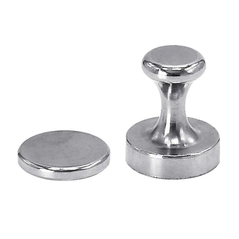 Acoustic Guitar Panel Repair Magnet With Handle For Cracked Panel Fixes, shown with metal handle and flat disc