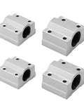 Heavy Duty SCS6UU Linear Motion Ball Bearing Slide Block Bushing with aluminum housing in four sizes for CNC and 3D printers.