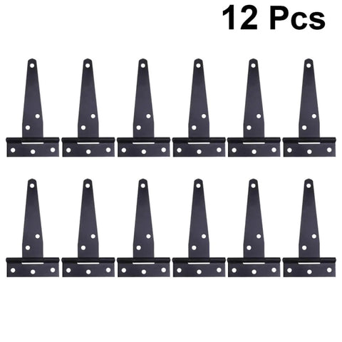 12 Pack 4 Inch T Shape Hinges Built To Last Heavy Duty Rustproof Iron Gate And Door Hardware With Six Screw Holes Flexible Quiet Open And Close