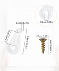 Heavy Duty Cabinet Door Glass Retainer Clips With Screws Top Shelf Replacement Hardware For Window Mounting dimensions and measurements