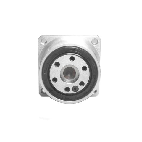 Front view of 50:1 Harmonic Gear Drive Reducer for Nema 17 Stepper Motor Robots, small strain wave gearbox rotary reduction actuator.