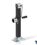 Rugged 8000 Pound Pipe Mount Tongue Jack With 15 Inch Lift And Adjustable Drop Leg Swivel Weld On Trailer Jack