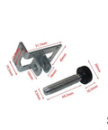 Adjustable Leveling Feet Set Of 10 Heavy Duty Height Adjusters with metal frame and threaded precision, dimensions shown.
