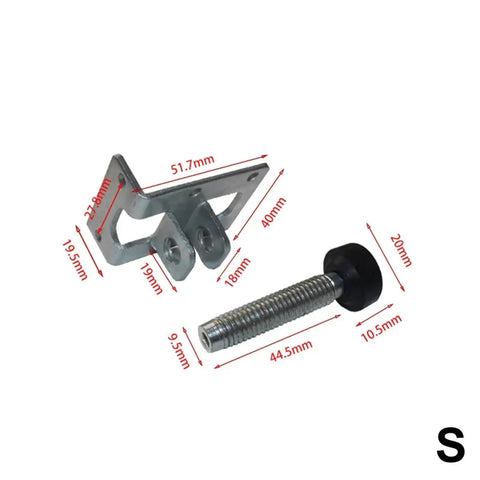 Adjustable Leveling Feet Set Of 10 Heavy Duty Height Adjusters with metal frame and threaded precision, dimensions shown.