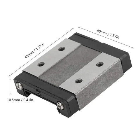 Miniature Linear Sliding Block Bearing For 24mm Rail With Low Friction Smooth Glide And Integrated Lubrication Port For Pro Grade Precision Automation Equipment For High Duty Performance In Industrial Automation And Robotics, 45mm x 40mm x 10.5mm