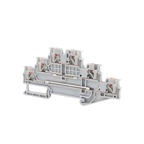 Three Level Push In Wire Terminals For Electrical Din Rail Setup No Sweat Snap Together Connectors For One Point Five Cables Built Like A Tank Pro Workspace Essentials showing clear layout and design.