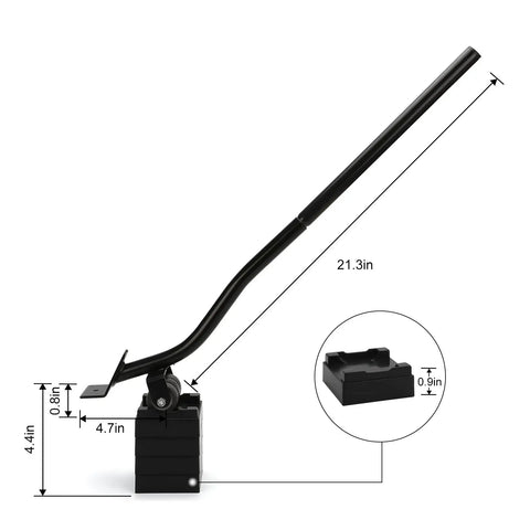 Heavy Duty Furniture Moving Kit For Hard Floors Lift Up To 1000 Lbs With 1 Lifter Tool And 4 Heightening Blocks shown with dimensions.