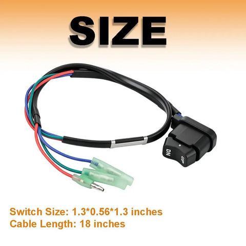 Power Boat Trim And Tilt Switch Assembly For Outboard Remote Control Box Drop In Ready To Install Plug And Play Replacement For Mercury Mariner Models 87-16991A1 87-18286A2 87-18286A26 And 87-18286A43 with cables