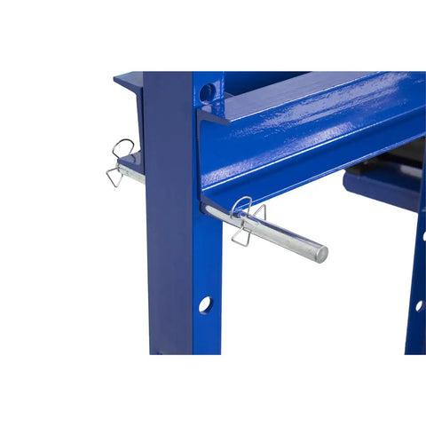 12 Ton Shop Press For Garages, DIYers, And Repair Shops With Fast Pump, 6.9 Inch Stroke, Heavy Duty H Frame, Multi Position Bed, 2400 Lb Capacity.