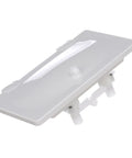 Swim And Rinse Transom Shower With Hot And Cold Water, Lockable Hinged Cover, White ABS Housing