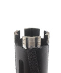 Dry diamond core drill bit for granite, 1-3/8 in, black steel body with silver segmented edge