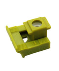 Close-up of yellow part from 2 Pack Beefed Up Transmission Shift Cable Bushing Clip Kit Yellow For Ford Vans And SUVs Gearbox Shifter Linkage Fix Bushing Clamps Replacement Cable Column Shift Linkage Clips