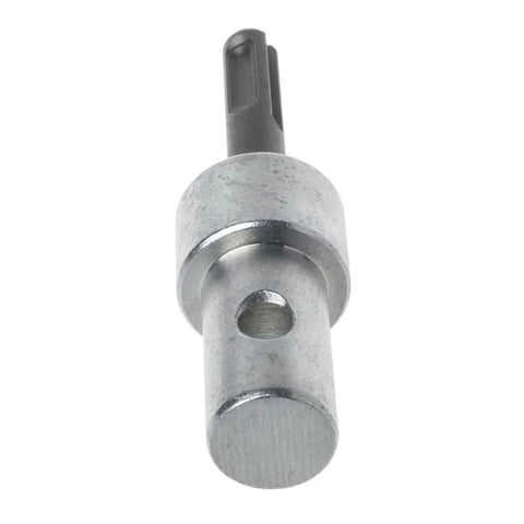 Two Slot Round Shank Drill Bit Adapter For Earth Auger Heads, SDS Arbor Connector, metal with angled nut head