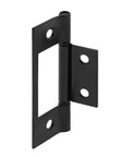 Bi-Fold Door Hinge Non-Mortise Matte Black 2 Pack By Prime-Line Heavy-Duty Stamped Steel for Wood Doors Side View