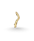 Side view of Branch Shaped Cabinet Handle Dope Farmhouse Vibe Solid Brass Drawer Pull With Antique Gold Finish, rustic wood look hardware.