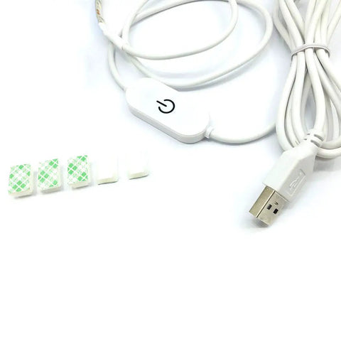 Top Shelf Quality 12 Inch Led Light Strip For Sewing Machines With Slick Touch Dimmer, flexible USB cable and adhesive clips.
