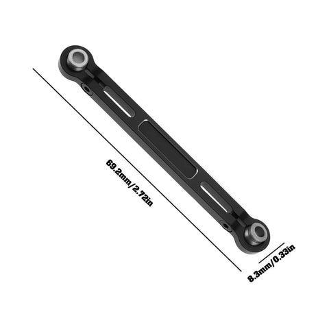 Beefy Front Solid Aluminum Steering Toe Links For RC Cars, 1 Pair, MMX49T01, Compatible With Mini Maxx Models, 69.2mm black aluminum toe link