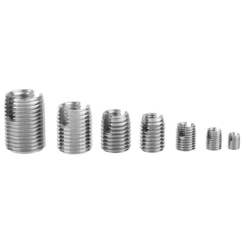50 Pcs 302 Stainless Steel Inner Thread Self Tapping Thread Inserts Set For Metal Repair And Reinforcement, various sizes