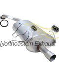 Exhaust Resonator Pipe and Muffler Kit for 2002 2003 2004 Honda CR-V 2.4L Stainless Steel 409 Grade with Free Gaskets