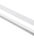 White Curved Edge Finger Pulls Six Pack 13 Inch Aluminum Back Mount Cabinet Handles with 10 Inch Hole Centers