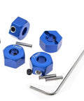 4 Pack 12 Mm Hex Aluminum Wheel Hubs 7 Mm Thick Cnc Machined 6061 T6 For Traxxas 1/10 Rustler Slash Stampede 4Wd Replaces 1654 blue hubs and fasteners