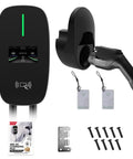 Heavy Duty Level 2 EV Charger Station For Full Throttle Charging And No Sweat Install, 48 Amp 11.5 KW Hardwired Wall Box with smart display and accessories.
