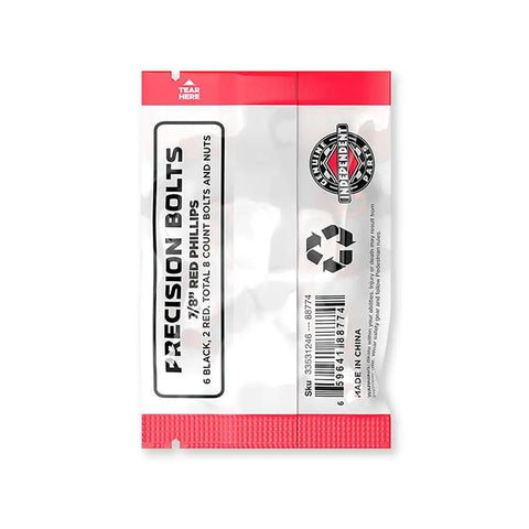 Genuine Skateboard Hardware Cross Bolts With Standard Phillips Screws For Trucks 7/8 Inch Black Red Replacement Parts Packaging