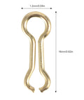 Heavy Duty Steel Alloy Screw Lead Sinker Eyes Number Two, 300 Pcs Top Shelf Fishing Tackle, Rugged Wire Loops For Carp And Saltwater Rigging close-up image of a gold steel loop
