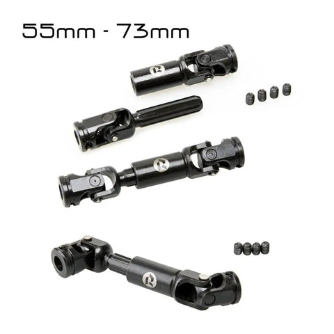 Heavy Duty Stainless Steel Drive Shaft Set For 1/10 Rc Crawler Upgrade Parts Fits Axial Scx10 Trx4, 55mm-73mm size.