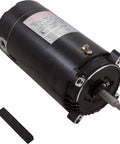 Beefed Up One Horsepower Round Flange Replacement Motor For HVAC Fans 3450 RPM with corrosion-resistant shell, shown angled