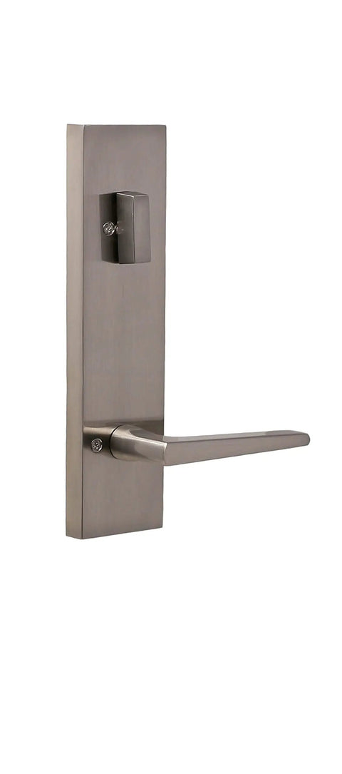 Get That Killer Modern Look For Your Front Door With This Satin Nickel Single Cylinder Keyed Entry Handle Set Complete With Philtower Lever