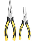 Long Nose Pliers Set 6 Inch And 8 Inch With Wire Cutter Premium Needle Nose Pliers High Carbon Steel Body Soft Grip Handles