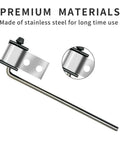 4 Pack Universal Stainless Steel Exhaust Hanger Rods Weld On Heavy Duty Brackets For Exhaust Systems, 3/8 Inch Rod, 10 Inch Long