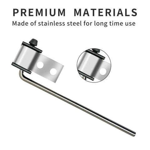 4 Pack Universal Stainless Steel Exhaust Hanger Rods Weld On Heavy Duty Brackets For Exhaust Systems, 3/8 Inch Rod, 10 Inch Long