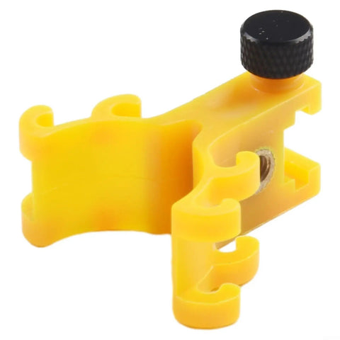Yellow ABS component of Bike Wheel Repair Tool With Wheel Truing Stand And Percentage Adjustment For Precise Accuracy on white background
