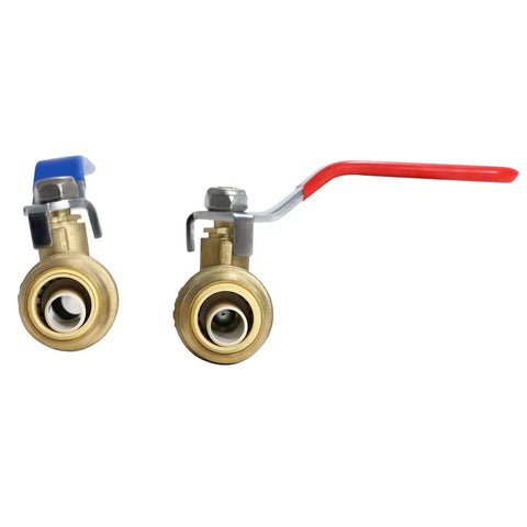10 Pack Half Inch Push Fit Ball Valves With Clips Full Port Brass NSF ANSI 61 Certified Easy Copper CPVC Or PEX Pipe Joiner