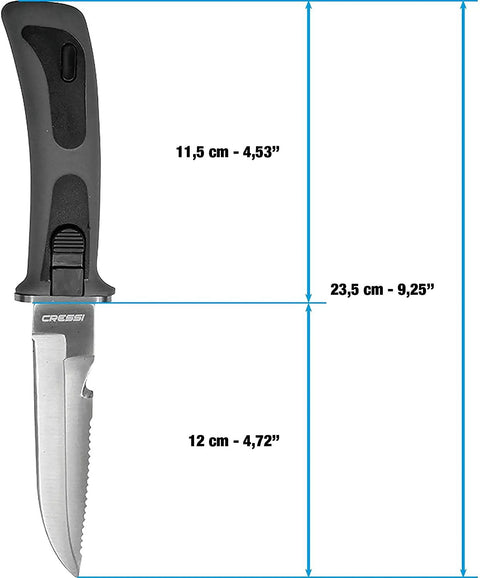 Stainless Steel Diving Knife With Locking Sheath For Leg Attachment Vigo Designed For Scuba And Spearfishing 9 Inch Overall