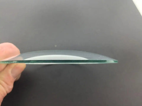 Side view of Replacement Round Convex Clock Glass Nine And A Half Inch 241 Mm For DIY Clock Assembly Kit Durable Parts