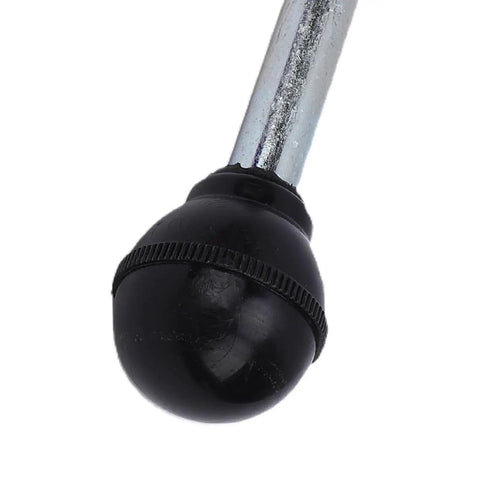Close-up of Beefy Universal Weight Stack Pin for Gym Equipment, featuring durable plastic end and stainless steel shaft, easy fit.