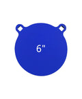AR500 Steel Target Plates Three Eighths Inch Thick Six Inch Diameter High Vis Blue Gong Target For Range Training And Rifle Practice
