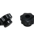 M6 x 32mm Female Thread Star Knob Clamp Nut Plastic T Track Knobs Black 8 Pack Durable Brass Core, Smooth Grip, Anti Aging